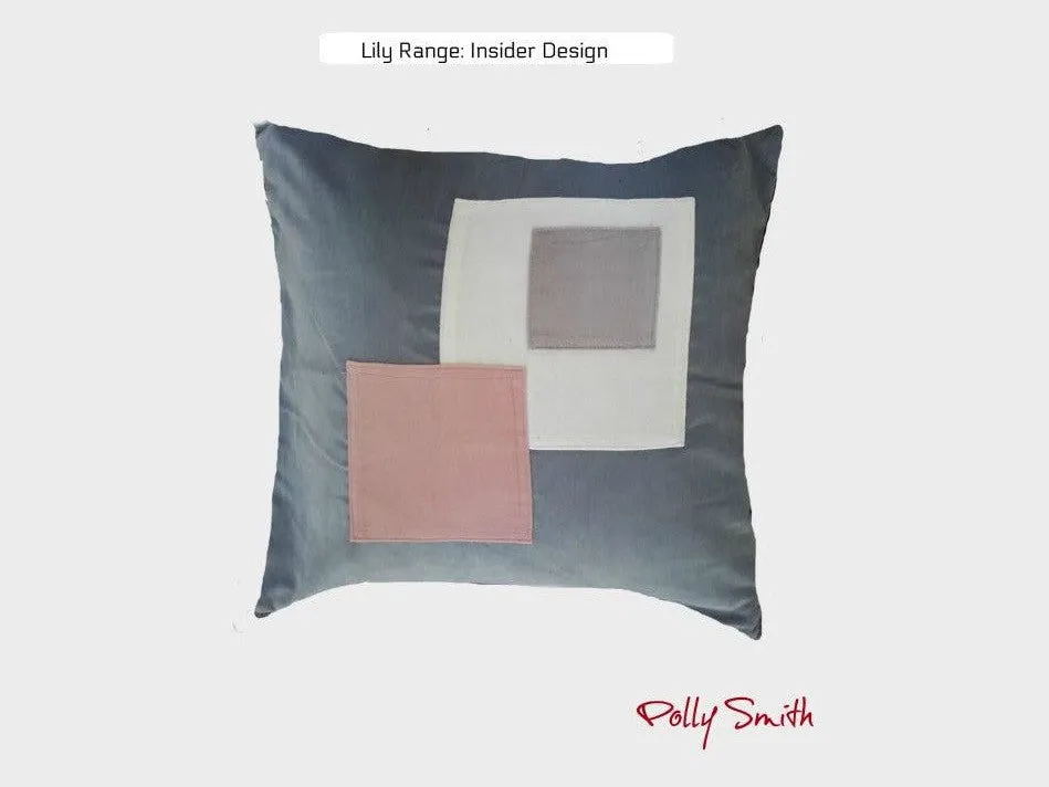 Velvet Cushion Covers by Polly Smith 45 x 45 cms (18x 18") Lily Range - Bullseye Pattern
